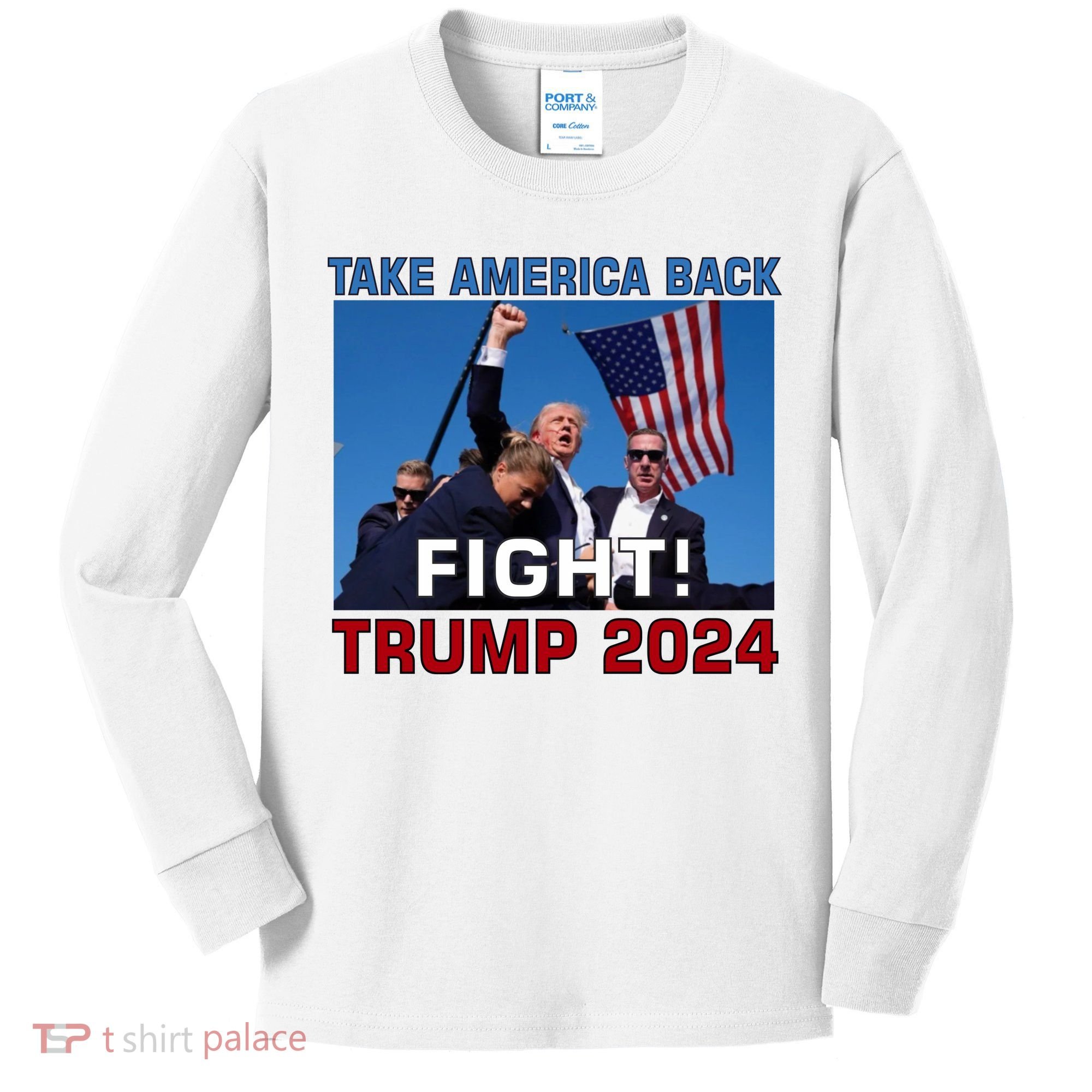 Never Surrender Trump Pennsylvania Rally Kids Long Sleeve Shirt