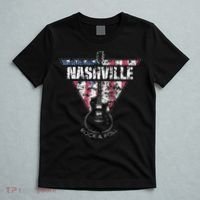 Nashville Souvenir Vintage American Flag Guitar Player T-Shirt thumb 5