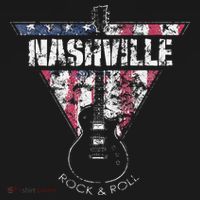 Nashville Souvenir Vintage American Flag Guitar Player T-Shirt thumb 7