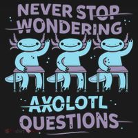 Never Stop Wondering AXOLOTL QUESTIONS Backpack thumb 2