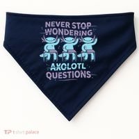 Never Stop Wondering AXOLOTL QUESTIONS USA-Made Doggie Bandana thumb 0