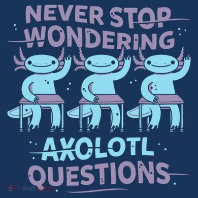 Never Stop Wondering AXOLOTL QUESTIONS Button