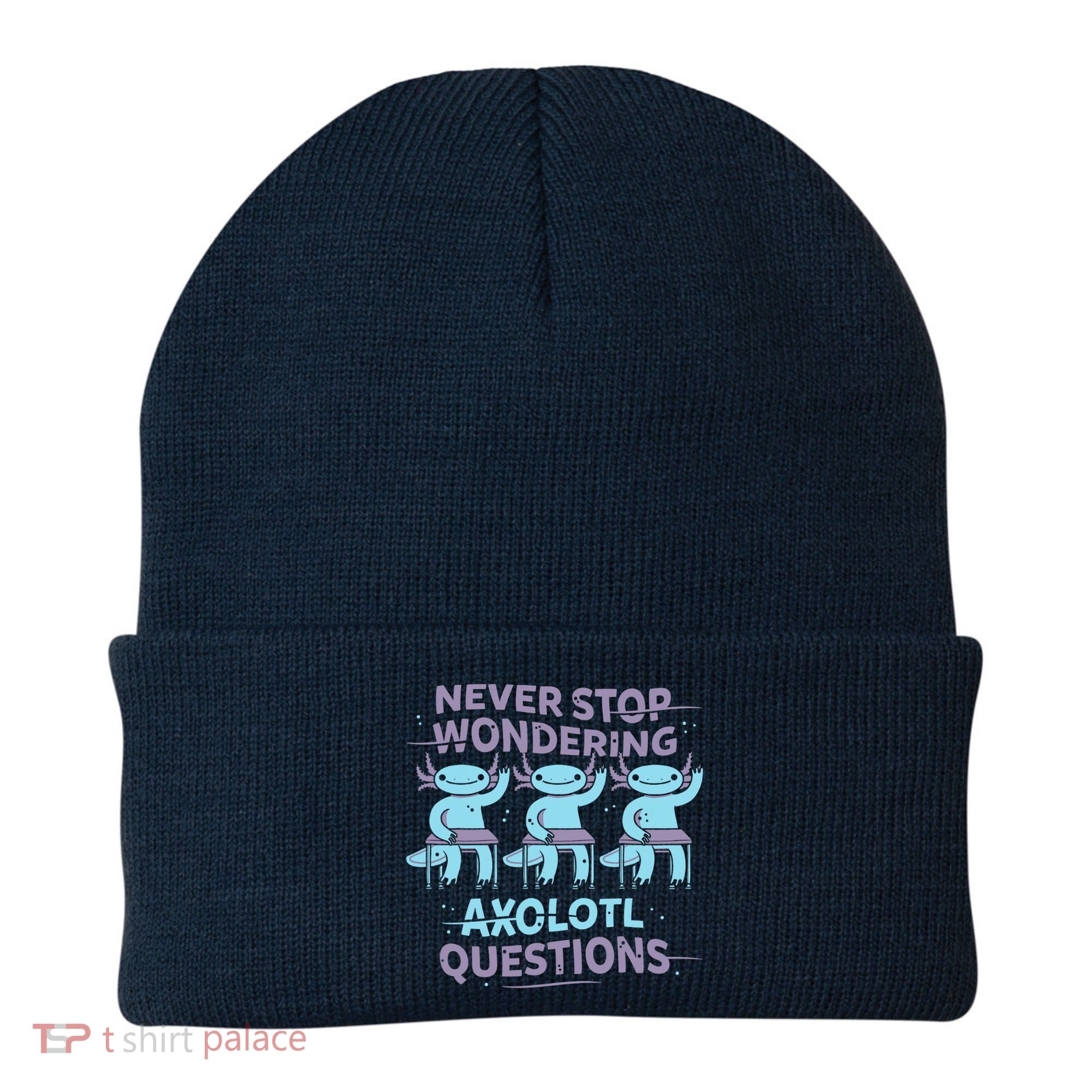 Never Stop Wondering AXOLOTL QUESTIONS Beanie