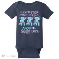 Never Stop Wondering AXOLOTL QUESTIONS Baby Bodysuit thumb 0
