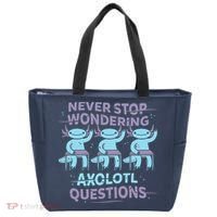 Never Stop Wondering AXOLOTL QUESTIONS Tote Bag thumb 0