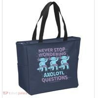 Never Stop Wondering AXOLOTL QUESTIONS Tote Bag thumb 2