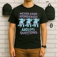 Never Stop Wondering Axolotl Questions T-Shirt thumb 6