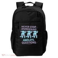 Never Stop Wondering Axolotl Questions Backpack thumb 0