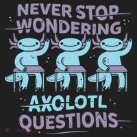 Never Stop Wondering Axolotl Questions Beanie thumb 2