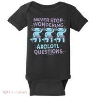 Never Stop Wondering Axolotl Questions Baby Bodysuit thumb 0