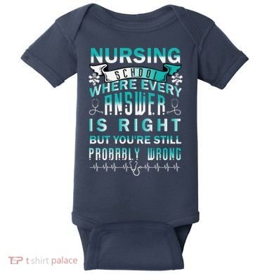 Nursing School Where Every Answer Is Right But You're Still Probably Wrong Baby Bodysuit