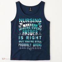 Nursing School Where Every Answer Is Right But You're Still Probably Wrong Tank Top thumb 2