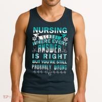 Nursing School Where Every Answer Is Right But You're Still Probably Wrong Tank Top thumb 3
