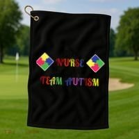 Nurse Team Autism Awareness Golf Towel thumb 1