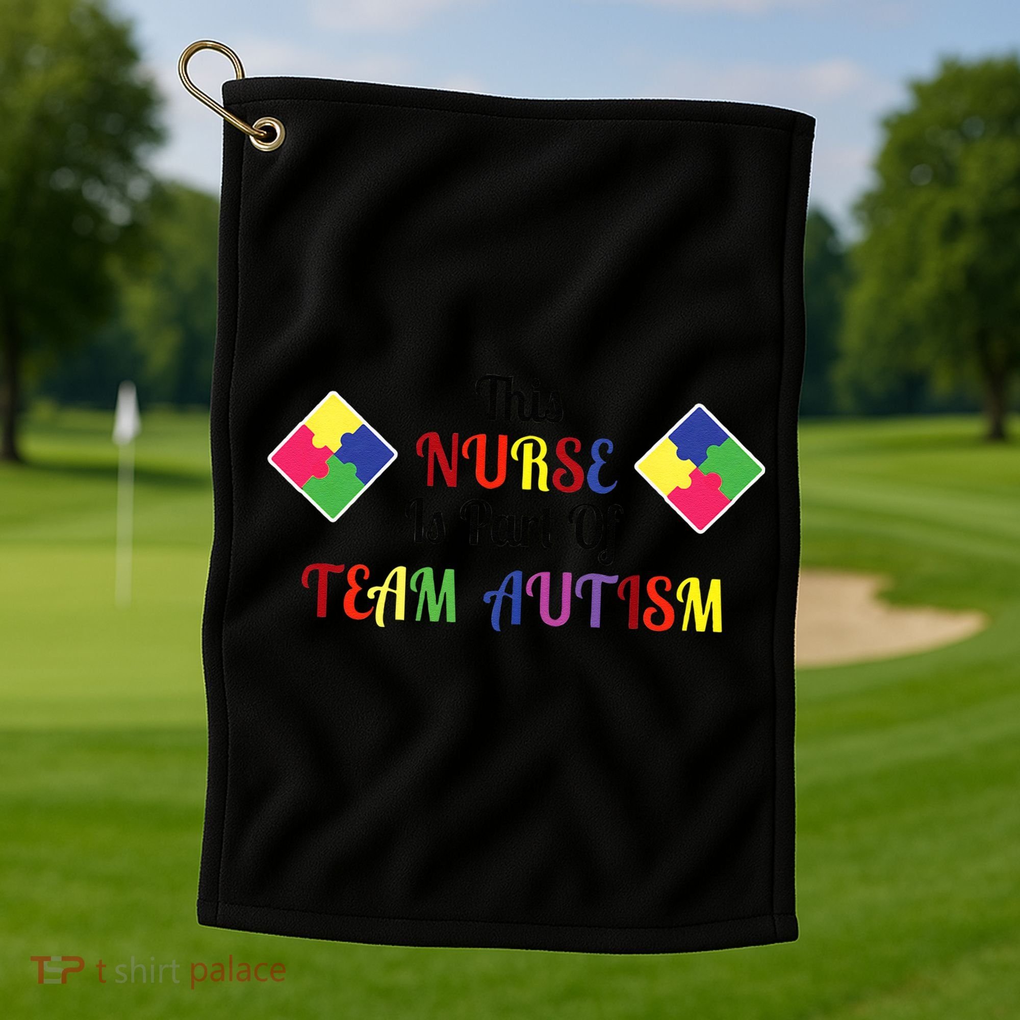 Nurse Team Autism Awareness Golf Towel