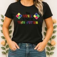 Nurse Team Autism Awareness Women's T-Shirt thumb 2
