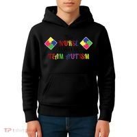 Nurse Team Autism Awareness Kids Hoodie thumb 4