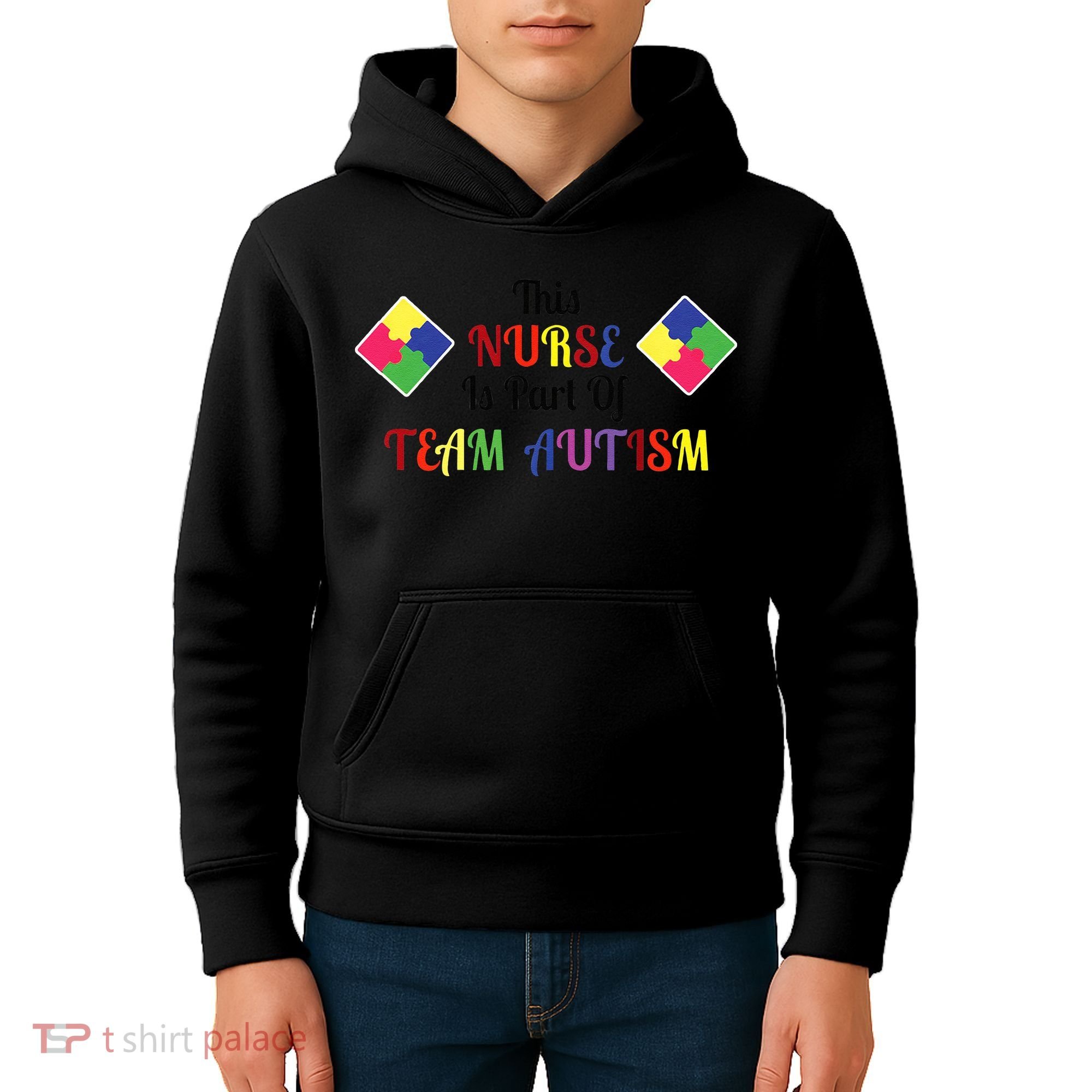Nurse Team Autism Awareness Kids Hoodie