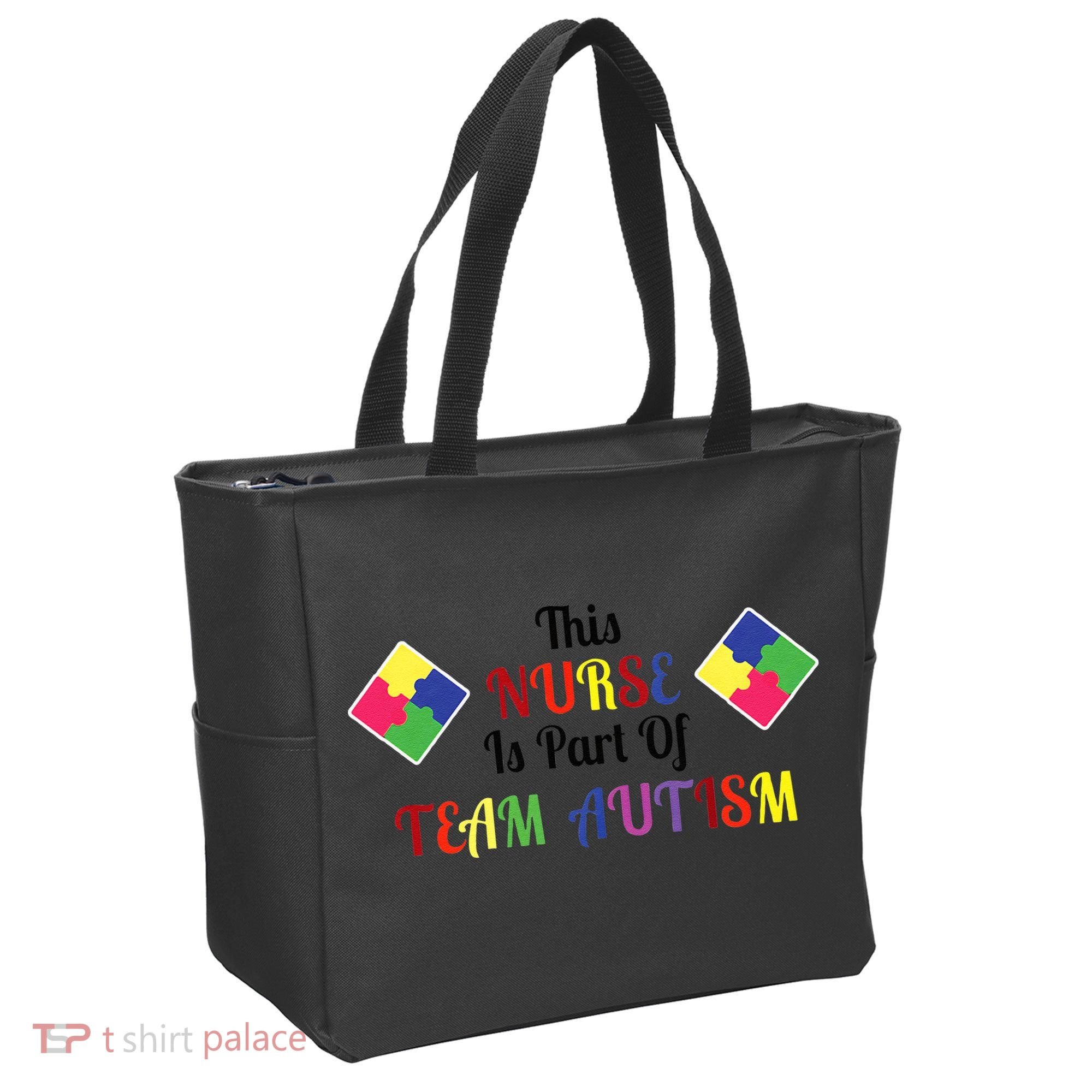 Nurse Team Autism Awareness Tote Bag