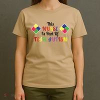 Nurse Team Autism Awareness T-Shirt thumb 4