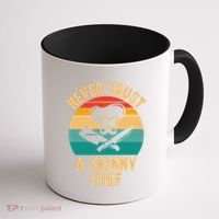 Never Trust A Skinny Chef Funny Chef Cooking Lovers Chefs Gift Coffee Mug thumb 1