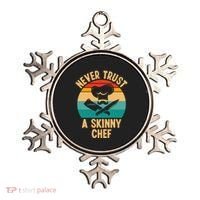 Never Trust A Skinny Chef Funny Chef Cooking Lovers Chefs Gift Ornament thumb 0