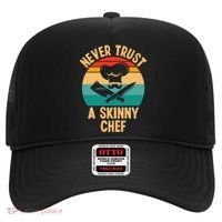 Never Trust A Skinny Chef Funny Chef Cooking Lovers Chefs Gift Hat thumb 0