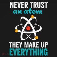 Never Trust An Atom They Make Up Everything Funny Science Cool Gift USA-Made Doggie Bandana thumb 2