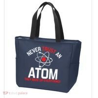 Never Trust An Atom Adult Humor Science Tote Bag thumb 3