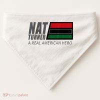 Nat Turner A Real American Hero USA-Made Doggie Bandana thumb 0