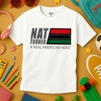 Nat Turner A Real American Hero Kids T-Shirt thumb 3