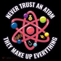 Never Trust An Atom They Make Up Everything Great Gift USA-Made Doggie Bandana thumb 2