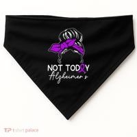 Not Today Alzheimers Alzheimers Disease Awareness USA-Made Doggie Bandana thumb 0
