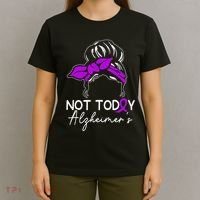 Not Today Alzheimers Alzheimers Disease Awareness T-Shirt thumb 4