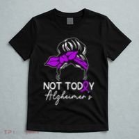 Not Today Alzheimers Alzheimers Disease Awareness T-Shirt thumb 5
