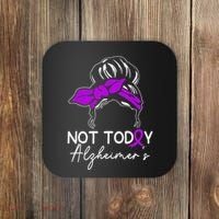 Not Today Alzheimers Alzheimers Disease Awareness Coaster thumb 0