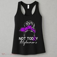 Not Today Alzheimers Alzheimers Disease Awareness Women's Tank Top thumb 3