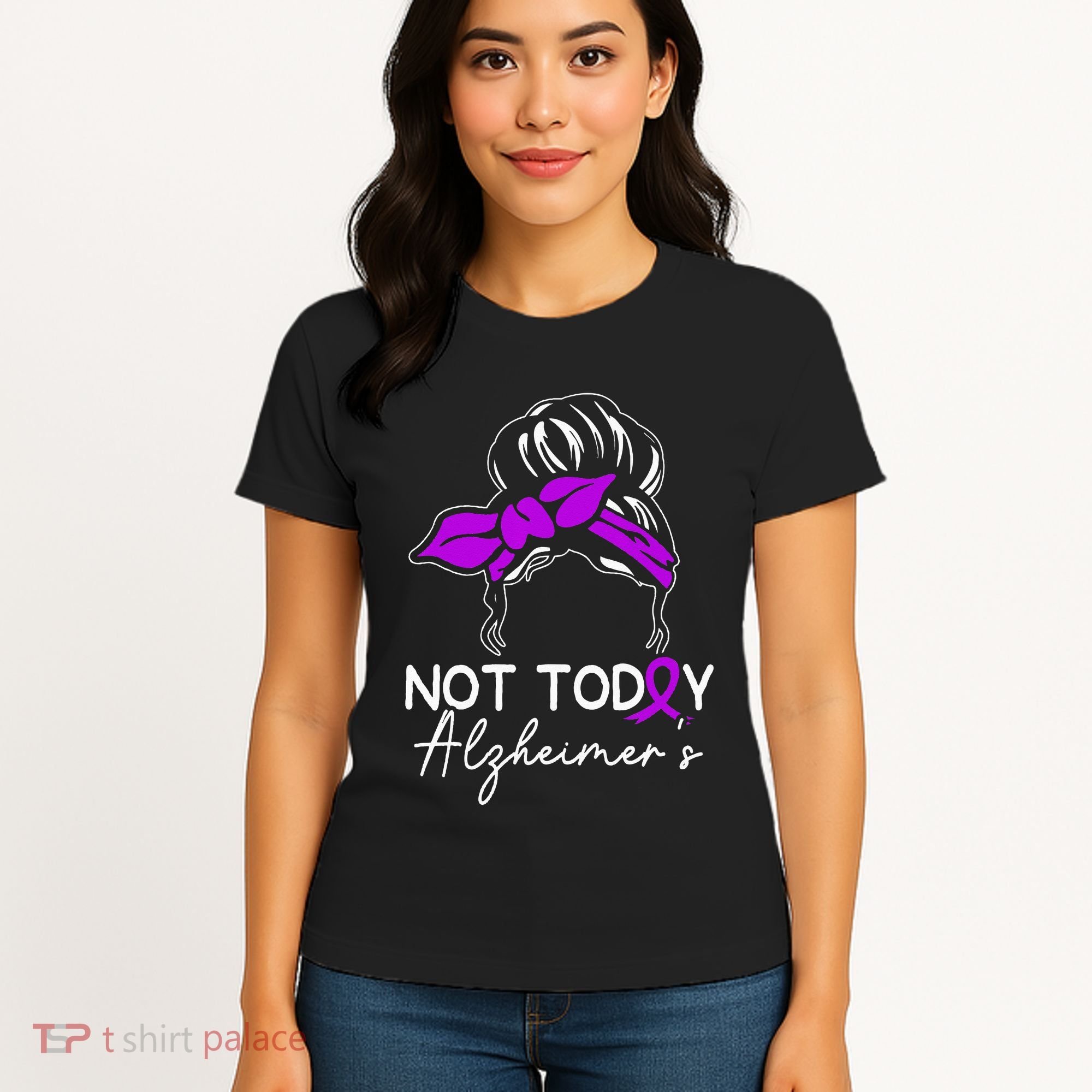 Not Today Alzheimers Alzheimers Disease Awareness Women's T-Shirt