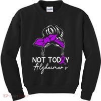 Not Today Alzheimers Alzheimers Disease Awareness Kids Sweatshirt thumb 0
