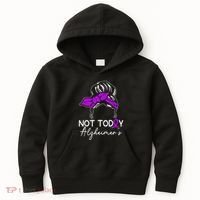 Not Today Alzheimers Alzheimers Disease Awareness Kids Hoodie thumb 0