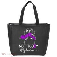 Not Today Alzheimers Alzheimers Disease Awareness Tote Bag thumb 0