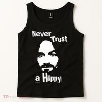 Never Trust A Hippy Tank Top thumb 2