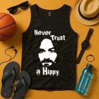Never Trust A Hippy Tank Top thumb 4