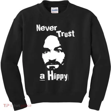 Never Trust A Hippy Kids Sweatshirt