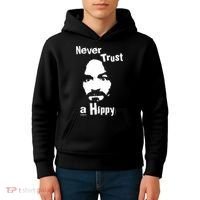 Never Trust A Hippy Kids Hoodie thumb 4
