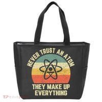 Never Trust an Atom Science Funny Love Science Teacher Tote Bag thumb 0