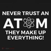 Never Trust An Atom They Make Up Everything Chemistry Bucket Hat thumb 4