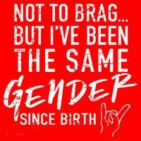 Not To Brag But I've Been The Same Gender Since Birth Santa Hat thumb 1