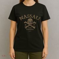 Nassau The Bahamas Pirate Skull & Crossbones T-Shirt thumb 4