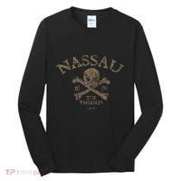 Nassau The Bahamas Pirate Skull & Crossbones Tall Long Sleeve Shirt thumb 0